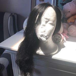 💯 Full lace human hair hair Color#1  16’ Long